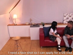 Lustful photographer lures cute European girl on a quickie