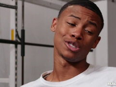 Kailani Kai is sucking the black dick in the gym