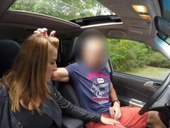 18 jahre, Arsch, Blasen, Auto, Europäisch, Handjob, Rotschopf, Jungendliche (18+)
