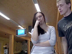 HUNT4K. couple is fatigued of bowling, guy wants money, gal