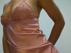 Satin nightie, hot blonde mom, amateur bulgarian