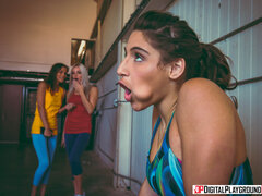 Hot brunette with a killer body gets fucked balls deep