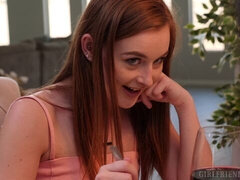 Küssen, Lesbisch, Lecken, Masturbation, Rotschopf, Entkleiden, Jungendliche (18+), Titten