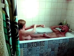 Stepmom Catches Me Jerking Off in Bathroom - Rough Family Sex