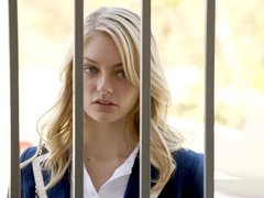 Grosse bite, Noire, Blonde, Sucer une bite, Bâillonner, Interracial, Naturelle, Chevaucher