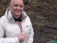 Américain, Blonde, Sucer une bite, Jeans, De plein air, Pov, Chatte, Tatouage