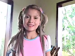 Amateur, Nana, Doigter, Cuisine, Masturbation, Solo, Adolescente, Nénés