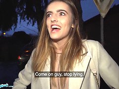 French Babe Alba Lala Shows Off Her Small Tits on the Street