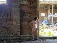 Européenne, Exhib, Nue  à poil, Public, Chatte, Nénés, Sous la jupe, Voyeur