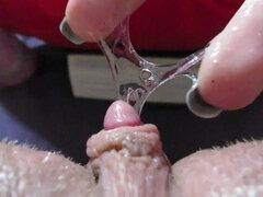 Amateur, Clitoris grande, Clitoris, Acercamiento, Compilación, Fetiche, Chorro, Mojado