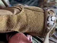 Amateur, Bottes, Tir de sperme, Pieds, Homosexuelle, Masturbation, Solo, Uniforme