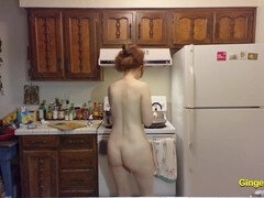 Culo, Culo grande, Peludo, Cocina, Desnudo, Coño, Sexo soft, Tetas