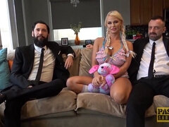 Bondage discipline sadomasochisme, Grote mammen, Blond, Pijpbeurt, Brits, Sperma in mond, Dominatie, Hd