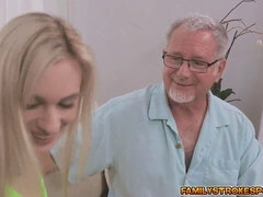 Stepgrandpa punishes Chanel Shortcake with his thick, long rod in outdoor cameltoe punishment
