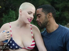 Negro, Rubia, Corridas, Polla, Interracial, Lamidas, Estrella porno, Coño