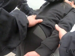 Tchèque, Hd, Prisonnier, Réalité, Rugueux, Fils, Volé, Uniforme