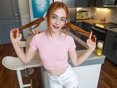 Cul, Grosse bite, Sucer une bite, Mignonne, Domination, Pigtail, Rousse roux, Adolescente