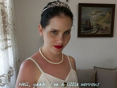 Leie, Braunhaarige, Spermaladung, Weibliche domination, Handjob, Milf, Natürlichen titten, Sperma