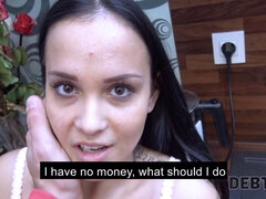 Naive blonde chick gets her tight pussy stretched by debt collector's thick phallus