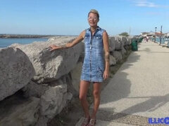 Blonde MILF Cheyenne enjoys outdoor anal pleasure