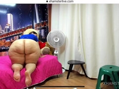 Naughty fat MILF thrilling webcam video
