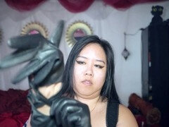 Asiatique, Femme dominatrice, Philippine, Gants, Cuir, Maîtresse