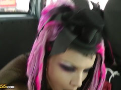 茶髪の, 顔射, ゴス, グループ, ヒール, 穴開きパンティ, ピアス, 三人