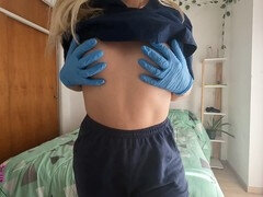 Gros cul, Médecin, Gants, Spandex