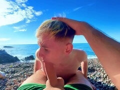 Anaal, Strand, Grote lul, Sperma, Daddy, Lul, Homo, Nudist