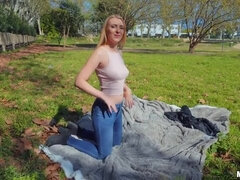 Застукали, Сперма во рту, Сперма на лице, Натуральные сиськи, На природе, От первого лица, На публике, Наездница