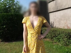 18 ans, Nana, Européenne, Exhib, Public, Chaussettes, Nénés, Jouets