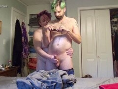 Sensual slow-mo dick rubbing and golden shower fun with one of my favorite cum guzzlers!