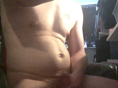 Seeking assistance for jerking off - gay amateur gainer needs help while stroking it
