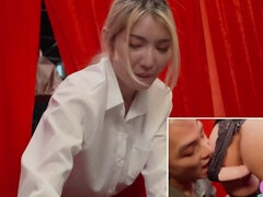 Amateur, Asiático, Consolador enorme, Lencería, Tetas, Voyeur