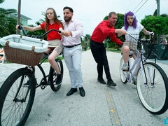 フェラチオ, チン, バック, グループ, 手コキする, オージー, ティーン, オッパイの