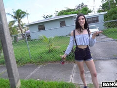 Sadie Blake flashes her tits for money on the street