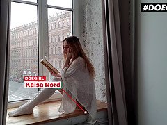 DoeGirls - Kaisa Nord Cute Russian Girl Cums For You While Masturbating