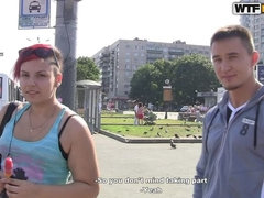 Braunhaarige, Aufs gesicht abspritzen, Geld, Im freien, Flotter dreier