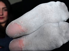 Teen slut foot fetish cock rub