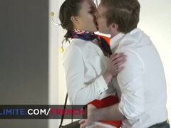Hot Air Hostess Cassie Del Isla Fucks in Uniform - Brunette Stewardess Doggy Style