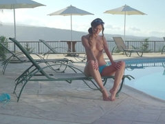 Bikini, Hochschule, Füsse, Brille, Natürlichen titten, Pool, Muschi, Titten