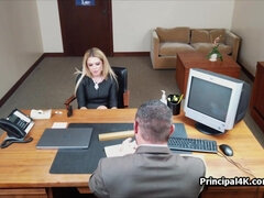 Curvy Latina housewife meets big dick at the office