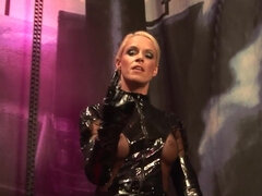 Blond, Europees, Dominante vrouw, Fetisj, Latex, Leer, Alleen, Billekoek
