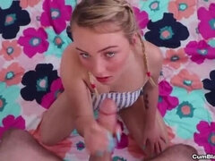 Tir de sperme, Queue, Faciale, Branlette thaïlandaise, Énorme, Pigtail, Pov, Adolescente
