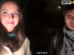 Anal, Brunette brune, Talons, Argent, Collant, Public, Se déshabiller, Plan cul à trois