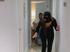 Hot burglar Bella Rolland got caught and fucked hard