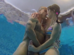 Juicy girl Denise Sky and Matt Bird are having sex underwater
