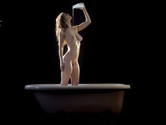 Cuarto de baño, Tetas grandes, Rubia, Leche, Afeitado, Solo, Adolescente, Mojado