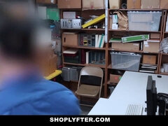 Riley Star gets a rough hardcore shoplifting punishment and facial