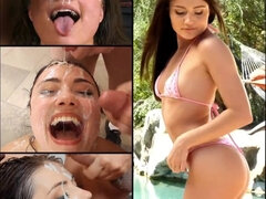 Asiatique, Noire, Compilation, Tir de sperme, Queue, Noir ébène, Interracial, Pov